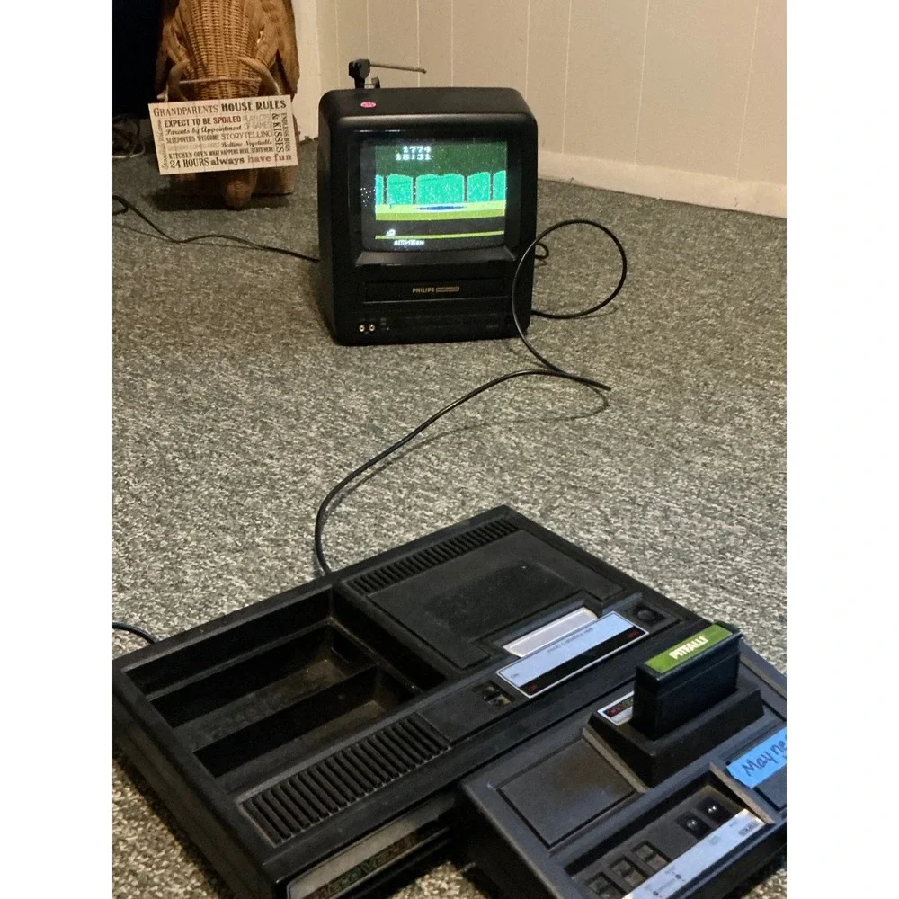 ColecoVision Video Game System Console with Controllers and Games Lot Tested